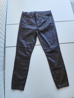 NWT GAP True Skinny Wax Coated Mid Rise Brown Skinny Jeans Sz 29 8